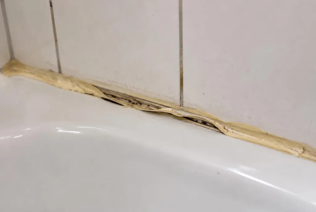 Kitbedrijf Heerenveen – loslatende kit naast het bad